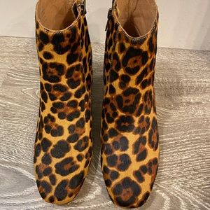 New Madewell Jada Boot Leopard Calf Hair (Size 8)